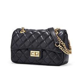 質感 小香風 鏈條包 菱格紋包 側背包 可調整背帶長度 純色 單肩包 斜背包 方包 小香包 INS風馬鞍包 質感鎖扣-陽光優選 歷史價格詳細信息