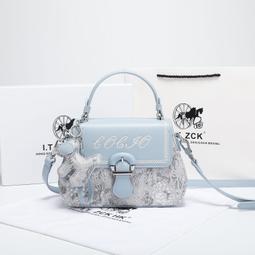 輕奢品牌真皮小圓包女2023新款潮百搭圓餅包今年流行高級感斜挎包 歷史價格詳細信息