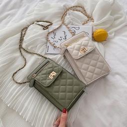 高級感菱格手提盒子包真皮女包2023新款小眾設計單肩斜挎包小方包 歷史價格詳細信息