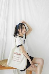 大容量 帆布包 日韓風 休閒簡約 手提包 經典撞色條紋 肩背包 側背包 斜背包 時尚百搭 寬肩帶 購物袋--麥包包 歷史價格詳細信息