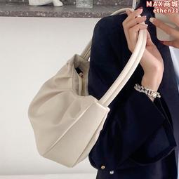 小眾褶皺腋下包包女2023新款秋冬時尚復古手提包大容量通勤單肩包 歷史價格詳細信息