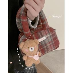 毛呢小包包女2023新款潮ins韓版百搭手機包古著感可愛學生斜揹包 歷史價格詳細信息