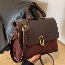 秋冬新款磨砂小包包女2023鏈條手提圓筒包菱格繡線通勤百搭斜挎包 歷史價格詳細信息