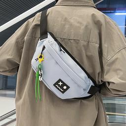 男士斜挎包機能潮牌胸包多功能腰包男騎行通勤運動郵差包揹包男包 歷史價格詳細信息