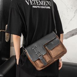 男士單肩包韓版潮2023新款印花時尚斜挎差包男休閒簡約小掛包 歷史價格詳細信息