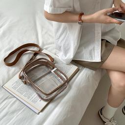 透明斜背包 透明包包 透明包 果凍包 夏天透明小包包女網紅斜背包女百搭ins可愛等肩手機包痛包潮~-麥包包 歷史價格詳細信息