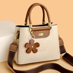 【八號館】中年媽媽包斜挎包新款百搭手提包時尚鎖扣單肩包旅行包外出包收納包休閒包．SD17166 歷史價格詳細信息