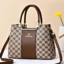 ６９９免運丶秋冬新款撞色手提包大容量軟皮媽媽包中年單肩包丶SD15355 歷史價格詳細信息