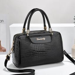 ６９９免運丶鱷魚紋時尚女士手提包大容量軟皮大氣中年媽媽包外出包收納包旅行包休閒包丶SD13004 歷史價格詳細信息