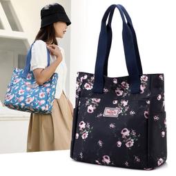 新款尼龍手提單肩包潮流印花大容量折疊購物袋帶拉鎖大號旅行背包特艾超夯 精品 歷史價格詳細信息