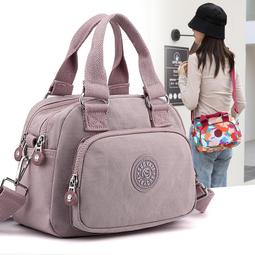 『購物趣』包包女時尚尼龍布防潑水斜挎包大容量中老年媽媽包小布包斜背包側背包收納包休閒包外出包~TA00605 歷史價格詳細信息