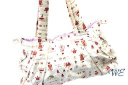 ω生活娃娃ε~ 拼布包 小熊拼布包 手提包 咖啡紅色系 內有拉鍊口袋 活潑俏皮 A1003 歷史價格詳細信息