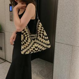 時尚撞色編織凱莉包包夏季款女百搭2024新款mini裝手機單肩斜背包-李李 韓國女裝 歷史價格詳細信息