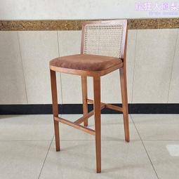 椅子 靠背椅 吧臺椅 實木 鐵藝 高椅子 高腳椅 吧檯椅 吧椅 吧臺凳 簡約 454-索伊印象 歷史價格詳細信息