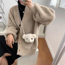 【小粟米】絨毛小熊背包 親子包 歷史價格詳細信息