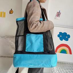沙灘網袋 網紗袋 沙灘包 沙灘袋 游泳包 網狀收納袋 購物袋 網狀提袋 海邊 沙灘【GD090】99750走走去旅行 歷史價格詳細信息