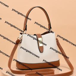 超低價~KR05041~包包女秋冬新款中年媽媽包簡約撞色大容量復古手提包單肩斜挎休閒包女包包外出包斜背包 歷史價格詳細信息