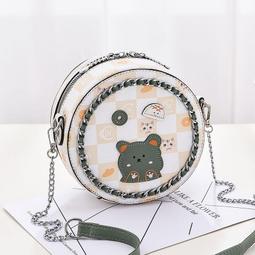 包包 新款網紅迷你小圓包 韓版休閒菱格單肩包 斜肩包斜挎包 小香風純色鏈條包 歷史價格詳細信息