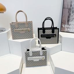 熱賣大容量包包釹春秋2022新款潮時尚格子手提單肩包通勤百搭托特包 歷史價格詳細信息