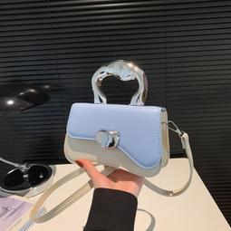 2024新款撞色拼接寬肩帶斜挎包經典標志CHARTER信使包單肩郵差包熱銷 明星大牌同款包包 歷史價格詳細信息