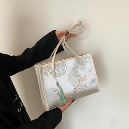 包包女大容量2024新款夏百搭休閑帆布單肩包大學生上課通勤托特包【心願便利店】 歷史價格詳細信息