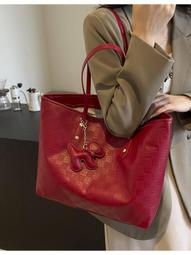 熱賣跨境高級感包包釹大容量2024新款時尚百搭單肩包大學生通勤托特包 歷史價格詳細信息