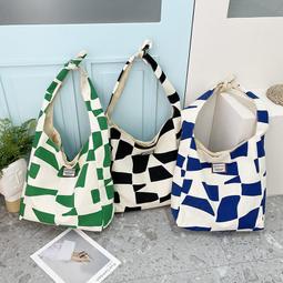 簡約單肩書包手提包環保袋帆布袋購物袋男女學生大容量大號拉鏈包 歷史價格詳細信息