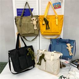 帆布包包2024新款潮春夏百搭單肩包女大容量購物袋爆款通勤托特包【心願便利店】 歷史價格詳細信息