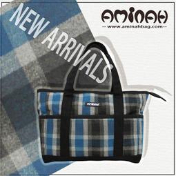 潮牌AMINAH~【am-0103】學院風蘇格蘭紋 百搭造型肩側背包 高質感絨布材質 街頭時尚潮流款~ 粉紅色 歷史價格詳細信息