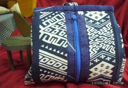 手作機縫  藍色扶桑花斜背包 小書包 上街包 零錢包 手機包 相機包 方便包 歷史價格詳細信息