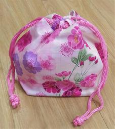 『優花梨和服專賣』巾著(小提袋)(KCKFE023)＊深藍白花＊浴衣搭檔＊日本 歷史價格詳細信息