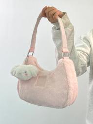 秋冬新品2023少女感毛絨單肩彩色針織大容量手提包包女軟糯託特包 歷史價格詳細信息