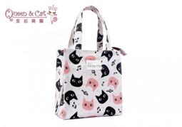 白鳥奈子精品舖 手提袋 便當袋 多功能防水布包 台灣製造 Queen&amp; Cat 白Q動物 滿千免運 歷史價格詳細信息