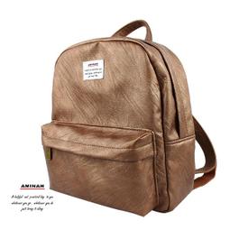 AMINAH-巧克力經典皮革後背包 歷史價格詳細信息