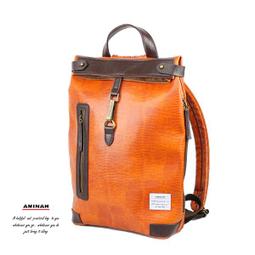 AMINAH-橘色帆布後背包 歷史價格詳細信息