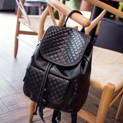 束口皮革後背包 米白色  AMINAH~【am-0214】 歷史價格詳細信息