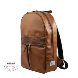 AMINAH-棕色正氣皮革後背包 歷史價格詳細信息