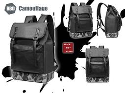 《BBD．黑鬍子》潮流布標字母、不對稱皮革設計．街頭率性自由後背包 / 方包【F】【四色】【95009】 歷史價格詳細信息