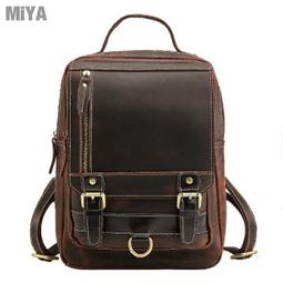 義大利真皮男女商務多層型後背包 MiYA Dowa 咖啡棕色 歷史價格詳細信息