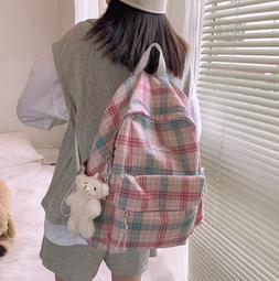 韓國 格紋後背包 小熊 大容量 書包 格子後背包  雙肩包 大背包 姊妹 閨蜜 2020秋 價格比較,價格查詢,歷史價格詳細信息