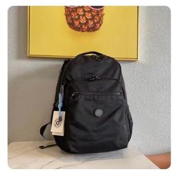 Kipling 猴子包 K21305 黑底印花 拉鍊款輕量雙肩後背包 大款 限時優惠 防水 歷史價格詳細信息