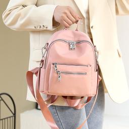 新款簡約尼龍背包大容量韓版休閒雙肩包時尚純色書包 歷史價格詳細信息