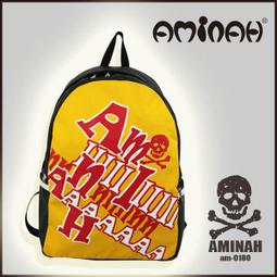 AMINAH-骷髏頭束口後背袋 (2色) 歷史價格詳細信息