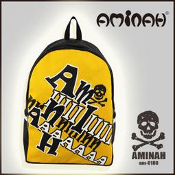 AMINAH-骷髏頭束口後背袋 (2色) 歷史價格詳細信息