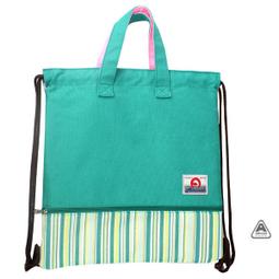 AMINAH-綠色拼色皮革後背包 歷史價格詳細信息