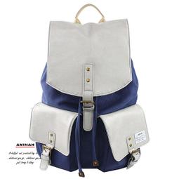 AMINAH-真藍帆布束口後背包 歷史價格詳細信息