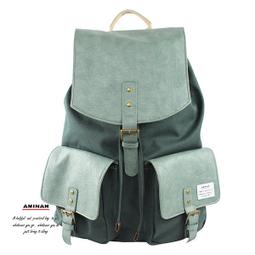 AMINAH-墨綠帆布後背包 歷史價格詳細信息