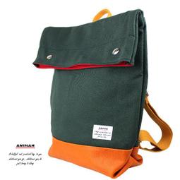 AMINAH-墨綠帆布後背包 歷史價格詳細信息