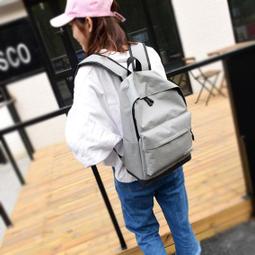 換包姐妹淘~學院風純色帆布後背包 歷史價格詳細信息