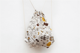 清倉大降價 雙肩棉麻包旅行 束口背包 雙肩大容量書包 兩用包(藍底小象圖案) 歷史價格詳細信息